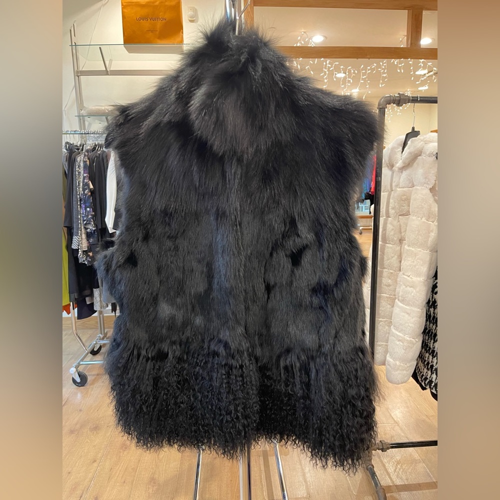 Real fur vest